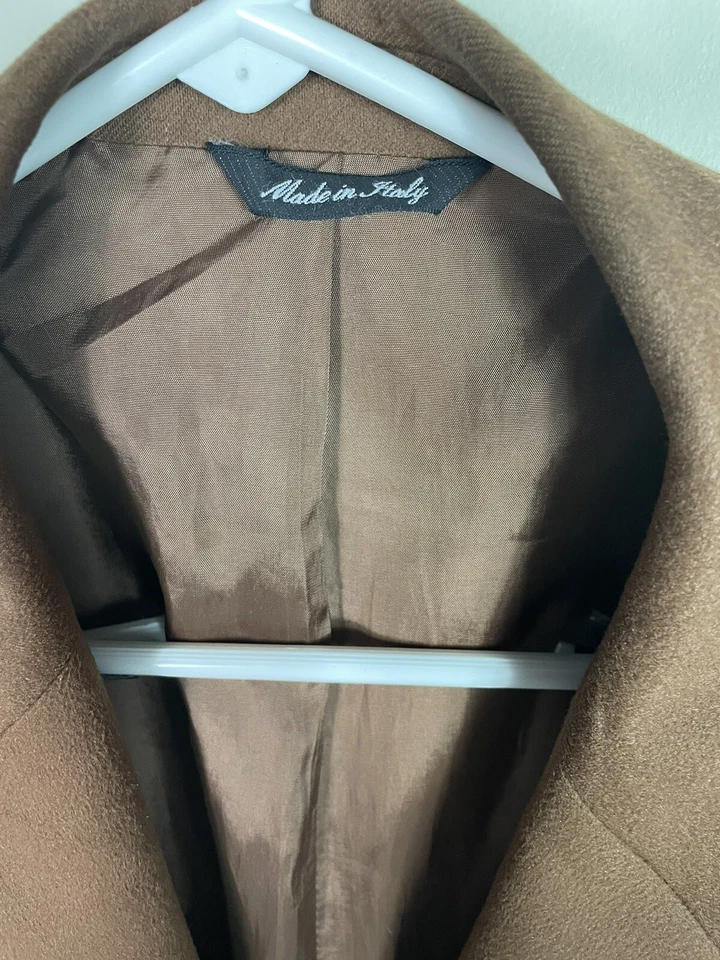 Blazer Hathaway Platino 100% Cachemira Camel Hecho en Italia Talla 46R Foto 2 de 4