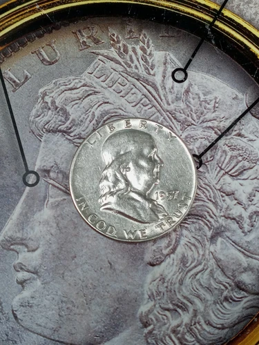 SILVER  FRANKLIN HALF DOLLAR 1957 P  AU  TP-6078