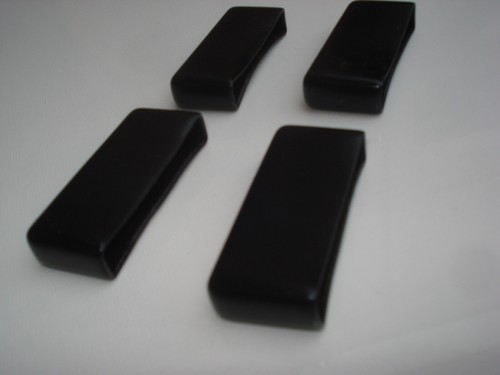 Lot de 4 embouts enveloppants pour fer plat 50x10mm noir patin chaise - Bild 1 von 5