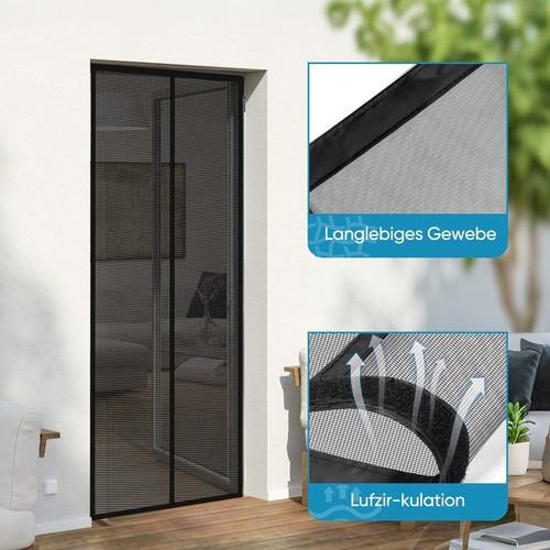Individuell Zuschneidbar Fliegengitter Magnet Insektenschutz Fenstergitter Tür - Bild 5 von 8