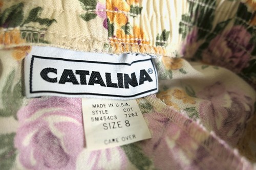 Conjunto de Vestido Falda Catalina Vintage Años 70 Corbata Corta Top Falda Pradera Completa Separada S - Imagen 4 de 4