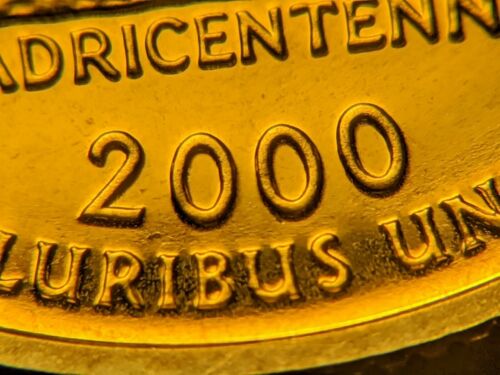 Interior Die Break US Mint Error 2000-S Pr Virginia Quarter(Toned)Extremely RARE - Picture 2 of 4