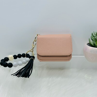 #ad Pink Wristlet Wallet