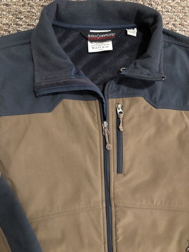 Black Diamond Double Diamond Jacket Mens L Soft Shell Brown/Blue Fleece Lining - Picture 2 of 3