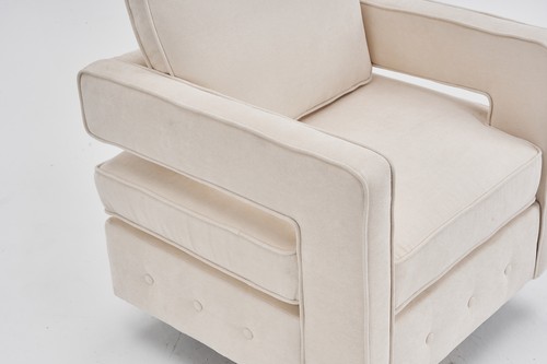 Swivel Barrel Chair Living Room,360 Degree Swivel Club Modern Accent Single Sofa - Picture 17 of 21