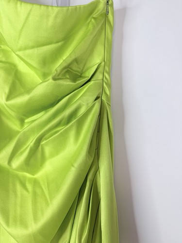 ELLIATT Cassini Dress Women’s Large One Shoulder Asymmetrical Cocktail Green - Picture 9 of 11