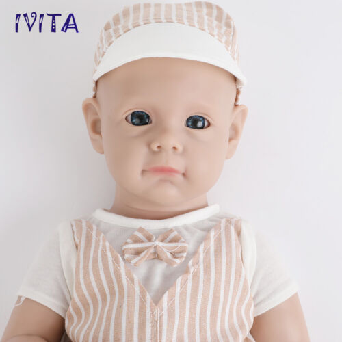 IVITA 21"Big Boy Lifelike Reborn Baby Full Silicone Big Baby Doll Prematur Xmas - Picture 12 of 12