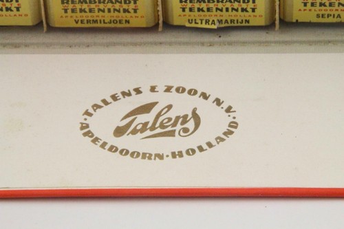 Tinta de dibujo impermeable vintage Talens & Zoon Holland Rembrandt - Caja de presentación - Imagen 9 de 12