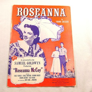 Roseanna-McCoy-Sheet-Music-1949-Photos-Joan-Evans-Farley-Granger-Frameable-Cover