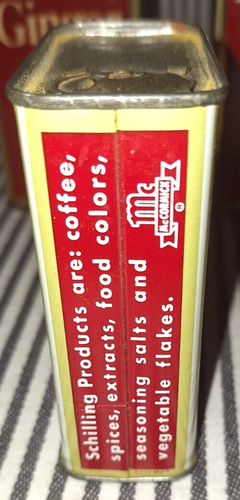 LOT OF 3 SET VTG SCHILLING GINGER & SAGE & TURMERIC RED SPICE TINS SAN FRANCISCO - Picture 17 of 21