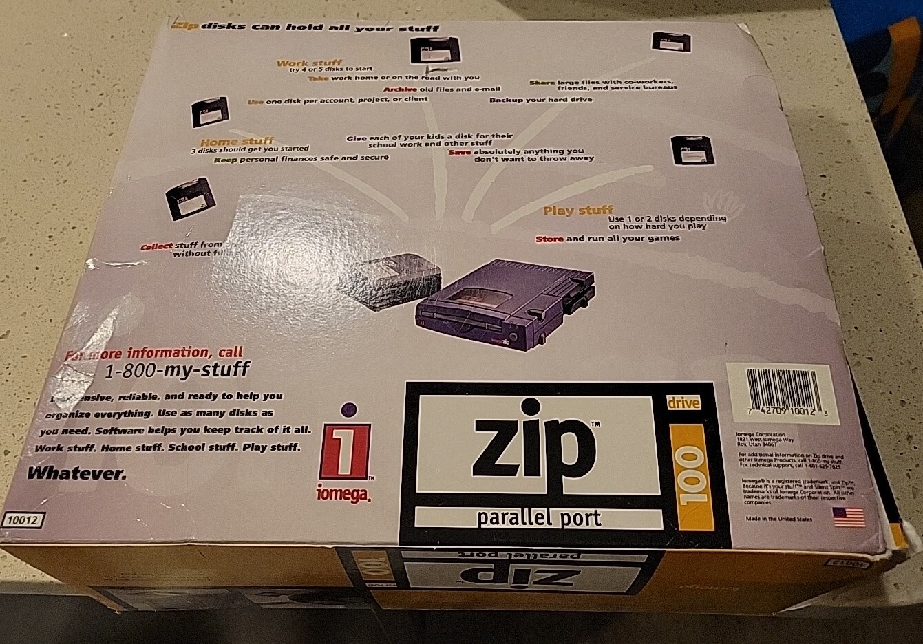 Iomega Zip 100MB External Parallel Port Zip Drive In Original Box eBay