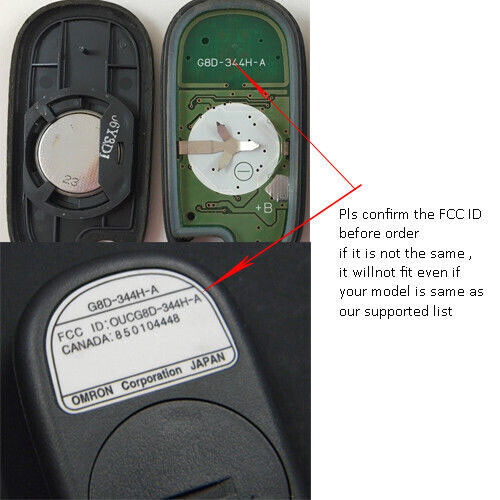 Keyless Entry 2+1B Remote Car Key Fob for Honda CR-V Element FCC:OUCG8D-344H-A - Bild 3 von 6