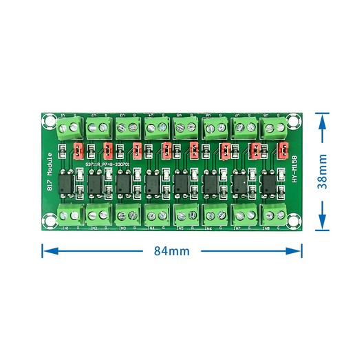 1X 8 Channel Optocoupler Photocoupler Phototransistor Module for PC817 - Picture 3 of 5