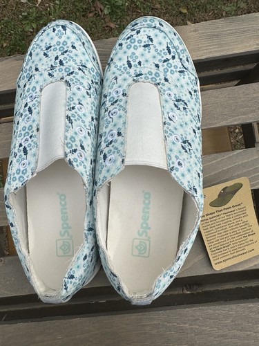 SPENCO Santa Maria Slip On Sneakers Womens Size 9D Canvas floral print - Picture 2 of 16