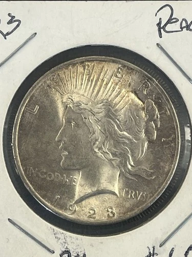 1923 Peace Silver Dollar Coin BU Gem Nice Toning