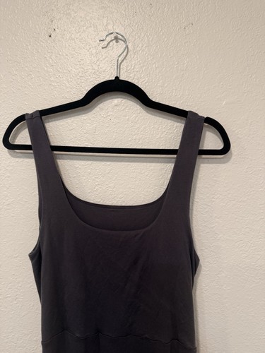 Quince Women’s Dress Tencel Jersey Side Tie Midi Large Carbon Grey - Picture 6 of 8