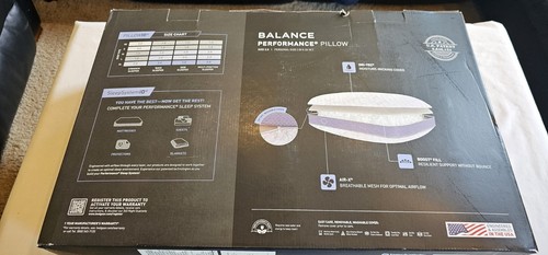 Bedgear Balance Performance Pillow Size 2.0 Medium Firmness Dri-Tec Cover White - Picture 13 of 13