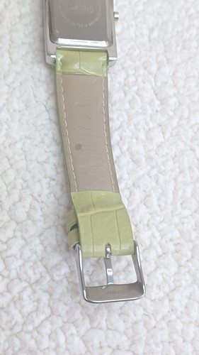 Gramercy Quartz Watch Green Band & Rhinestones Rectangle Needs 1 Stone & Battery - Picture 19 of 23