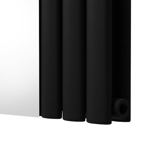 Ovale Spiegelradiator - 1800mm x 380mm - Zwart - Bild 4 von 9