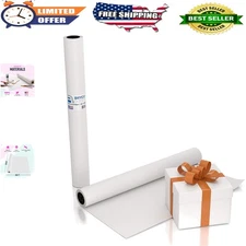 Versatile 36" x 100' White Kraft Paper Roll - Perfect for Painting & Wrapping