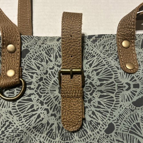 Myra Bag Canvas/ Leather/ Cowhide Hair Week-Ender Bag Zip closure Outside pocket - Picture 2 of 14