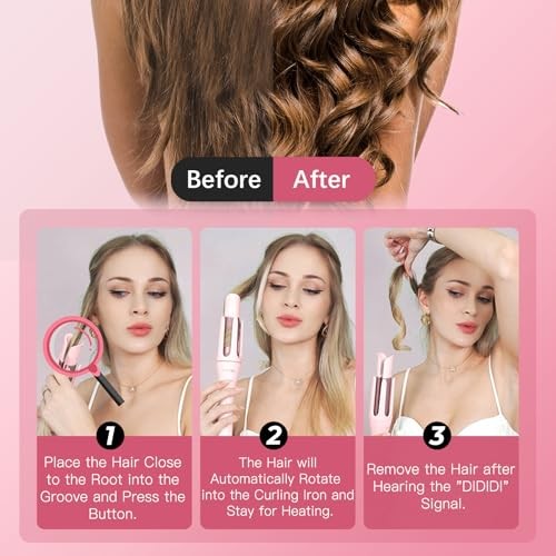 Automatic Hair Curler, 1.25 Inch Portable Auto Rotating Curling Iron with 3 - Picture 6 of 6
