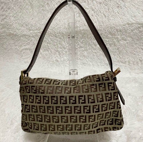FENDI Mamma Baguette Shoulder Hand Bag Zucchino Authentic ml - Picture 10 of 20