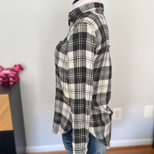 American Eagle | Soft Boyfriend Fit schwarz-weißer Flanell | Damen Größe M - Bild 5 von 11
