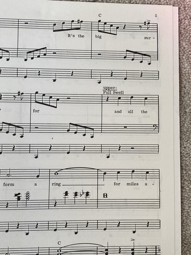 1973 BEER BARREL POLKA (Roll Out the Barrel) Sheet Music ORGAN SOLO by Brown - Picture 9 of 10