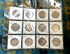 Lot of 12 vintage GREAT BRITAIN COINS 1960s 1970s 2 10 50 NEW PENCE 2 schilling