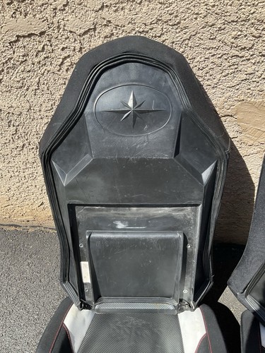 2-Polaris RZR XP 1000 XP Turbo Seats White Black Seats Red Stitch Blem #69 - Picture 17 of 19