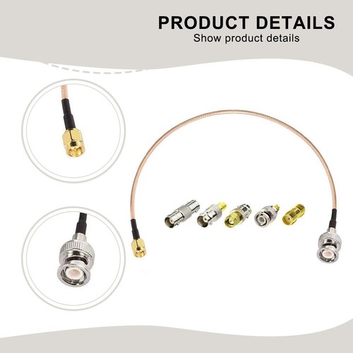 For SMA Male to BNC Male 150mm Cable with 5 Piece Adapter Kit for Network - Picture 2 of 10