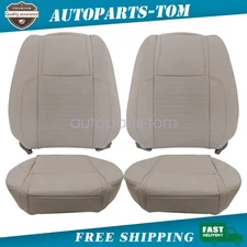 Driver / Passenger Bottom / Top Leather Seat Cover Tan For Ford Mustang 2010-14