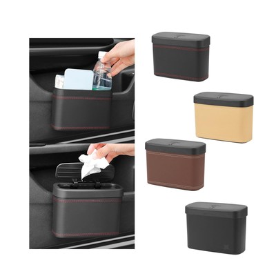 Mini Portable Car Trash Can - Waterproof Garbage Bin, Litter Bag Organizer For Vehicles