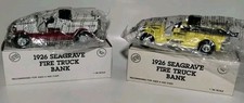 2 New In The Original Box ERTL 1926 Seagrave Fire Truck Banks Yellow  Red