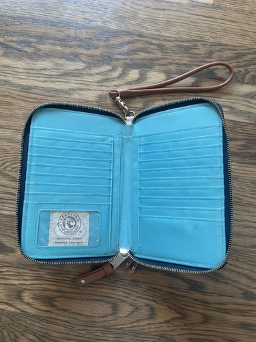 SPARTINA 449 Muñequera Cartera Estuche Organizador Lino Estuche Teléfono Pequeña Bermuda - Imagen 3 de 4