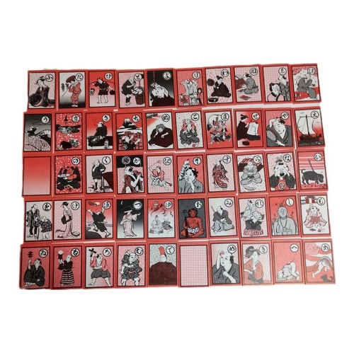 Juego de Cartas Edo Iroha Karuta con Caja, Diseño Tradicional Japonés, Usado - Imagen 4 de 9
