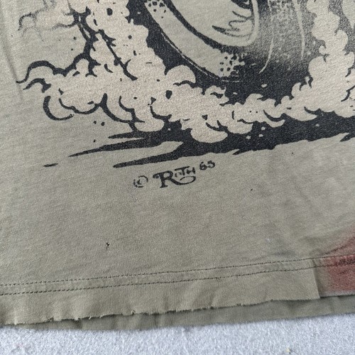 Y2K Ed Roth Rat Fink T Shirt Men’s 2XL Green Graphic Bad News Distressed - Picture 18 of 24
