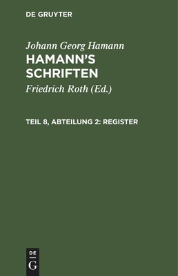 Register Johann Georg Hamann