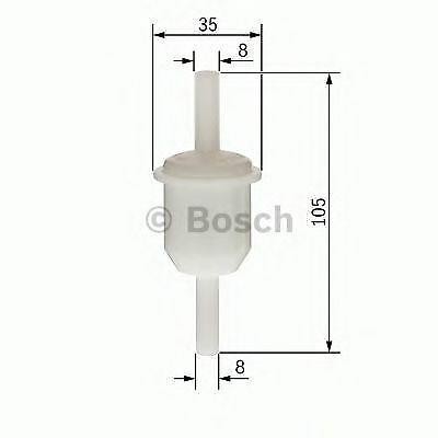 BOSCH ORIGINAL OE-QUALITÄT INLINE UNIVERSAL KRAFTSTOFFFILTER PASSEND FÜR 6 MM ODER 8 MM ROHR X10 - Bild 3 von 4