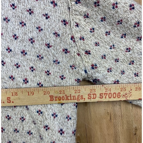 Vintage Eddie Bauer Wolle Strickjacke Pullover L Made in Hong Kong Schneeflocke Knöpfe - Bild 8 von 9