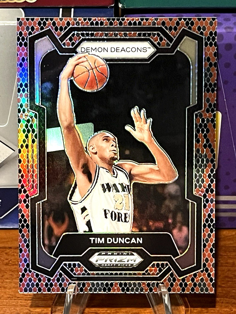 2024 Panini Prizm Draft Picks #63 Tim Duncan Snakeskin Prizm SSP