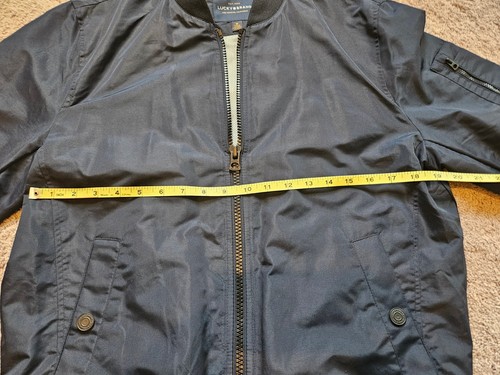 LUCKY BRAND Bomber Jacket Men's Medium Navy Full Zip Windbreaker Outdoor Coat - Picture 7 of 9