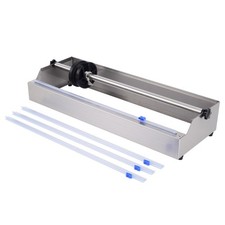 Table Stretch Film Dispenser, 500mm Stainless Steel Plastic Wrap Packaging Ma...