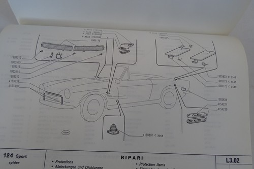 catalogo parti di ricambio Fiat 124 sport spider 1968 - Foto 6 di 10