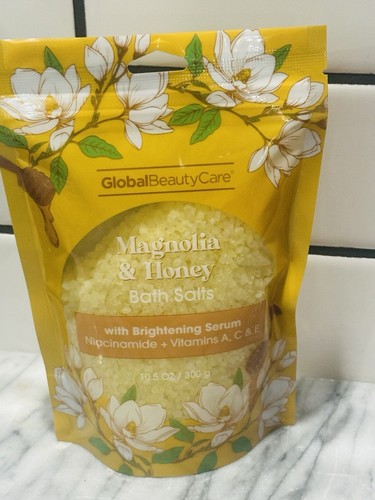 Global Beauty Care Magnolia Honey Bath Salts W/ Brighten Serum Niaci 10.5oz - Picture 2 of 3