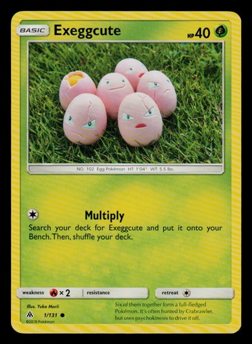 Exeggcute 1/131 Common Normal SM - Forbidden Light Grass - Picture 1 of 2