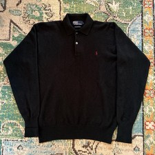 Vintage Polo Ralph Lauren Lambswool Sweater Polo Green Large