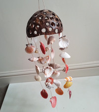 Sea Shell Mobile Wind Chime Beach Themed Decor Coastal Hanging Ornament