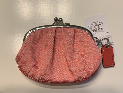 Neu mit Etikett Coach Rose Signatur Jacquard/Leder Kisslock Geldbörse 64917 - Bild 5 von 5